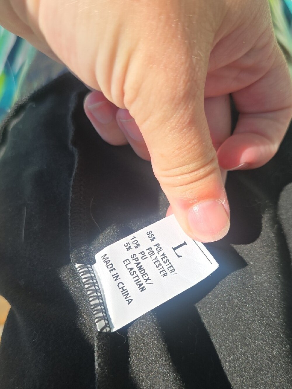 Amazon Black Iridescent Faux Leather Leggings - Picture 6 of 6